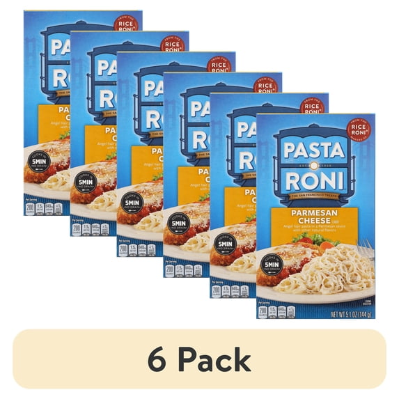 (6 pack) Pasta Roni Parmesan Cheese Angel Hair Pasta, 5.1 oz Box