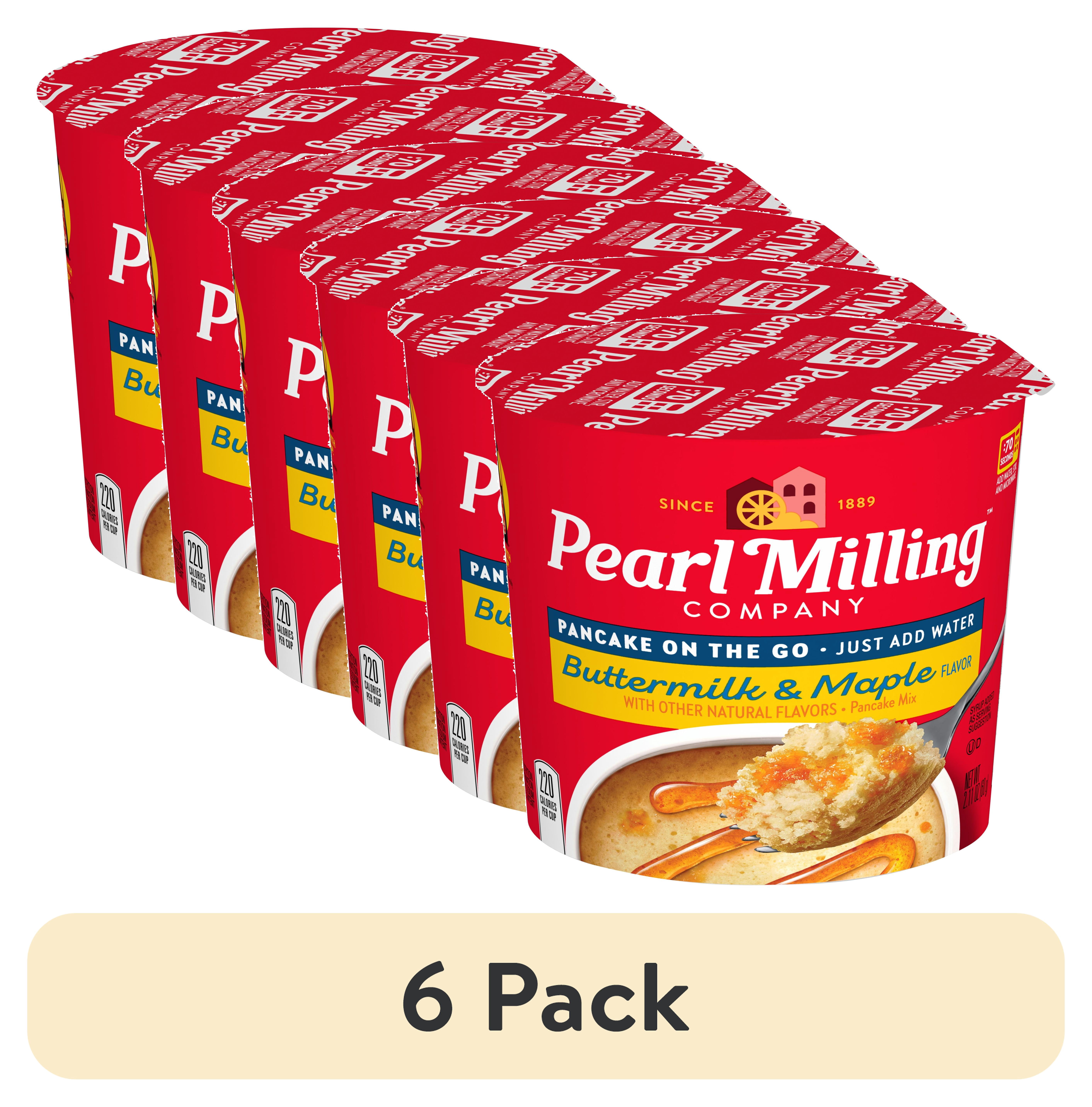 (6 pack) Pearl Milling Company Pancake on the Go Pancake Mix Buttermilk & Maple Flavor 2.11 oz