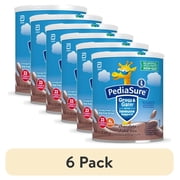 6 pack PediaSure Grow & Gain Shake Mix Powder, Chocolate, 14.1 oz Can, 8 Servings