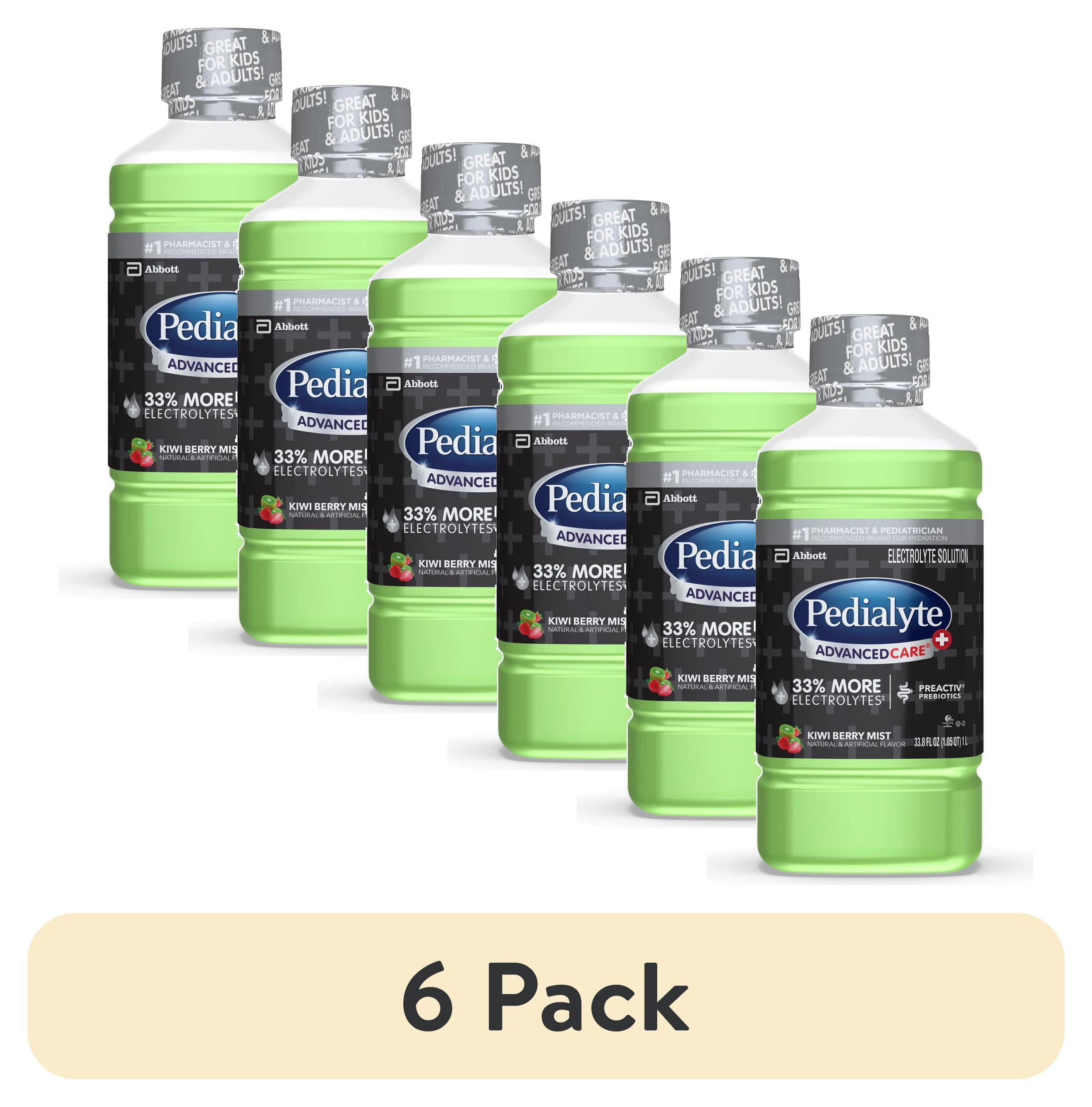6 pack) Pedialyte AdvancedCare Plus Electrolyte Drink, Kiwi Berry