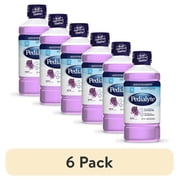 6 pack Pedialyte Electrolyte Drink, For Kids & Adults, Grape, 1 Liter