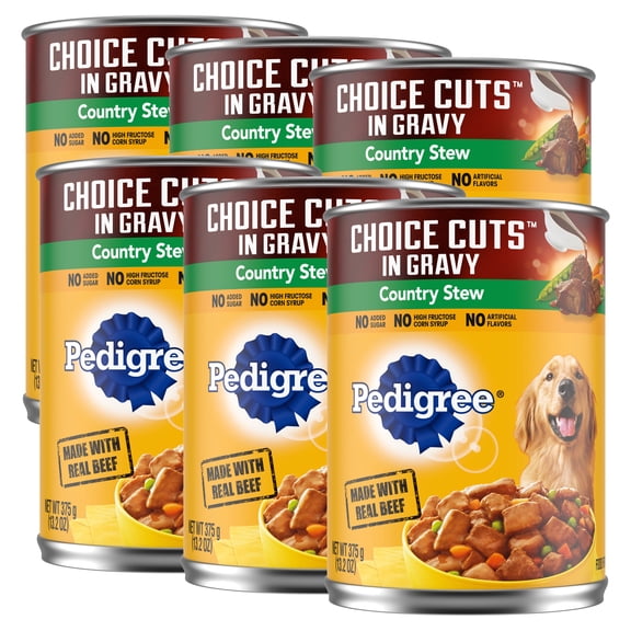 PEDIGREE CHOICE CUTS IN GRAVY Adult Canned Wet Dog Food, 13.2 oz.