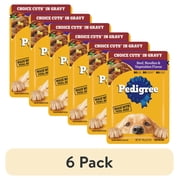 (6 pack) Pedigree Choice Cuts In Gravy Dog Food, Beef, Noodles & Vegetable Flavor, 3.5 Oz Pouch