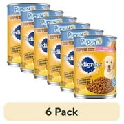 (6 pack) Pedigree Puppy Lamb & Rice Chopped Ground Dinner With Chicken & Beef Wet Puppy Food, (12) 13.2 Oz Cans