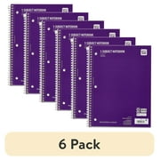 (6 pack) Pen + Gear 1 Sub 70ct Purple Notebook WR, 10.5 x 8