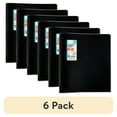 thumbnail image 1 of (6 pack) Pen+Gear Poly Standard 1" Round-Ring Binder, Black, 1 of 8