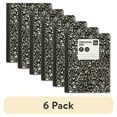 thumbnail interactive-video image 1 of (6 pack) Pen+Gear College Ruled Composition Book, 7.5 x 9.75 Inches, Marble Cover, 80 Sheets, 1 of 7