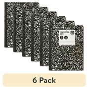 6 pack Pen+Gear College Ruled Composition Book, 7.5 x 9.75 Inches, Marble Cover, 80 Sheets