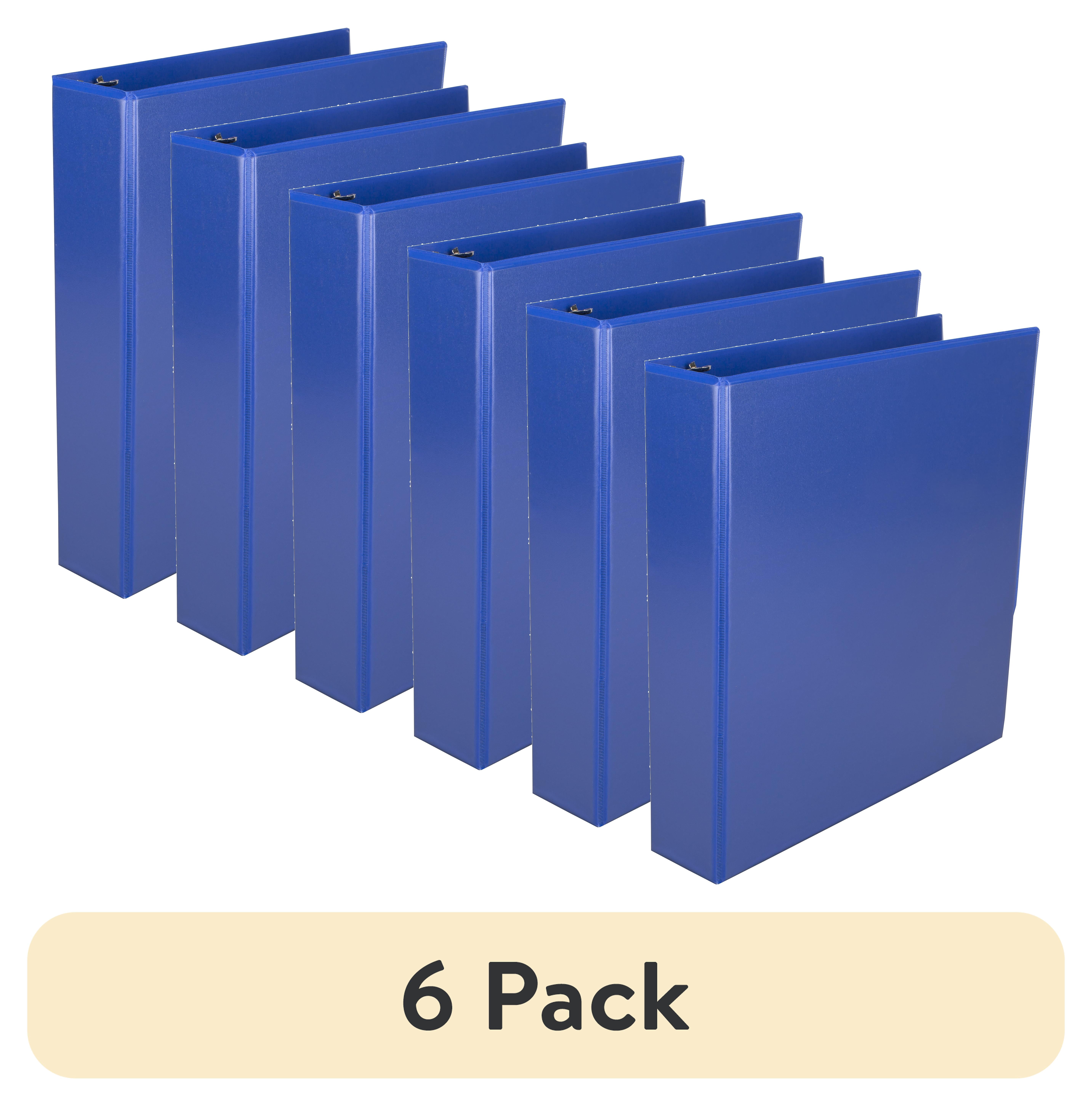 (6 pack) Pen + Gear Basic D-Ring View Binder, 1 1/2", Blue (WM384-34BLA)