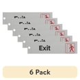 thumbnail image 1 of (6 pack) Pen+Gear Silver Mylar EXIT Sign, 2x8 inch - Ideal for Office & Public Spaces, Easy-Clean Adhesive, 1 of 8