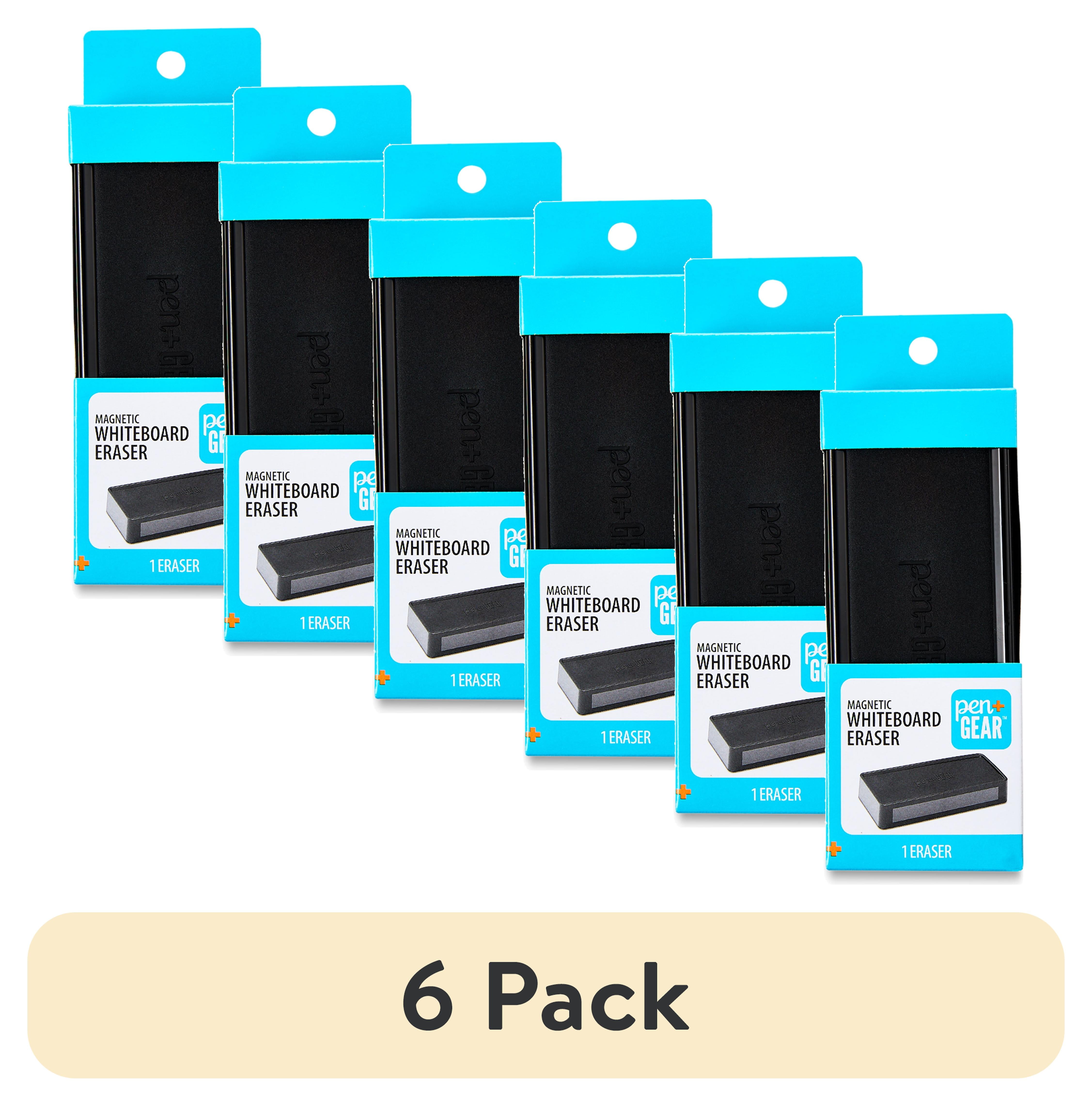 (6 pack) Pen+Gear Magnetic Whiteboard Eraser, Rectangular, 1 Pack
