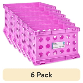 File Crate Office and Storage Crates in Assorted Colors for Organization