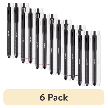 (6 pack) Pen+Gear Retractable Gel Pens, 0.7 mm, Assorted Colors, 6 Count