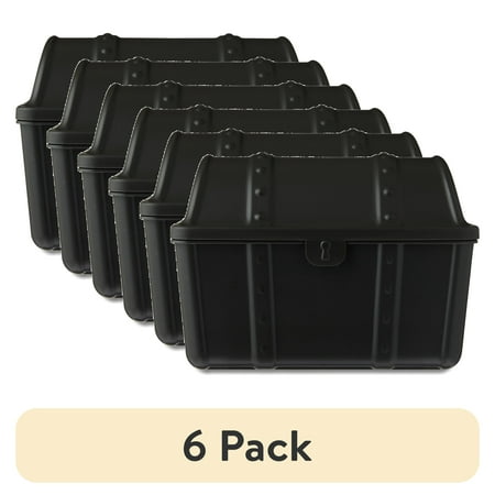 (6 pack) Pen+Gear Treasure Box Desktop Organizer, Black, 9" x 7" x 6.25"