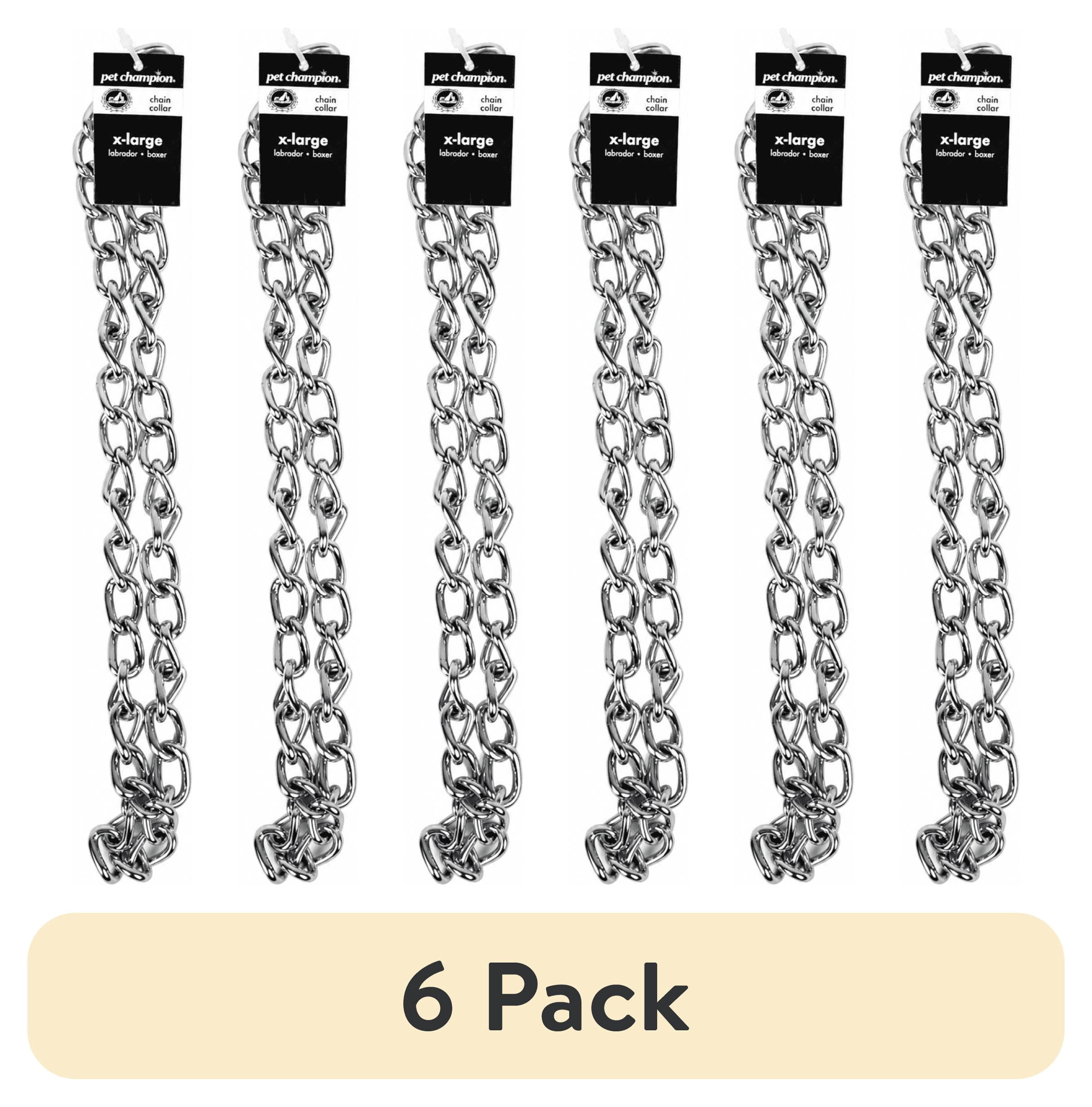 (6 pack) Pet Champion 4mm Choke Chain Collar x-large 22-28 in, 1.0 CT