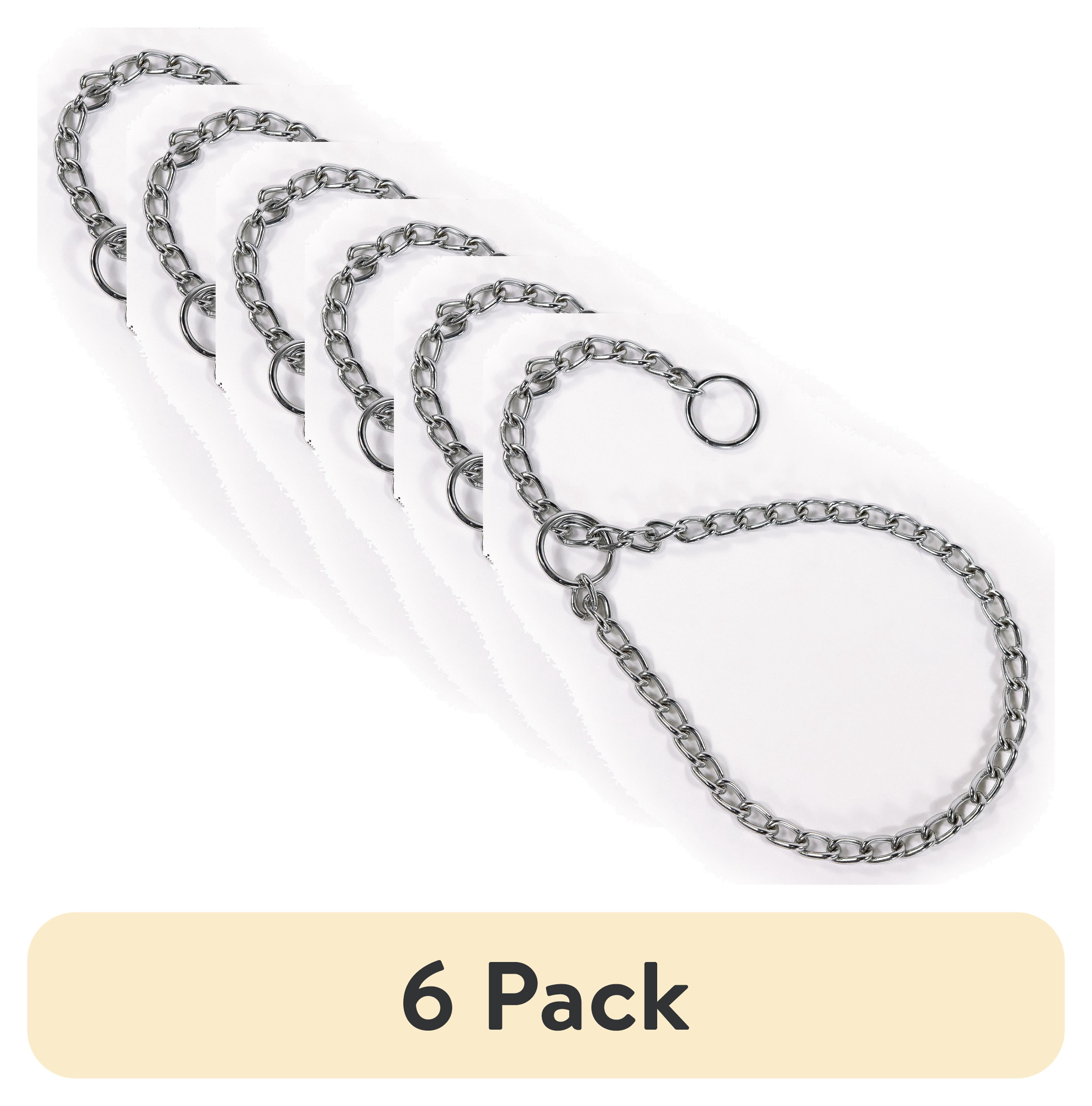 (6 pack) Pet Champion Chain Training Dog Collar, Large, 1.0 CT