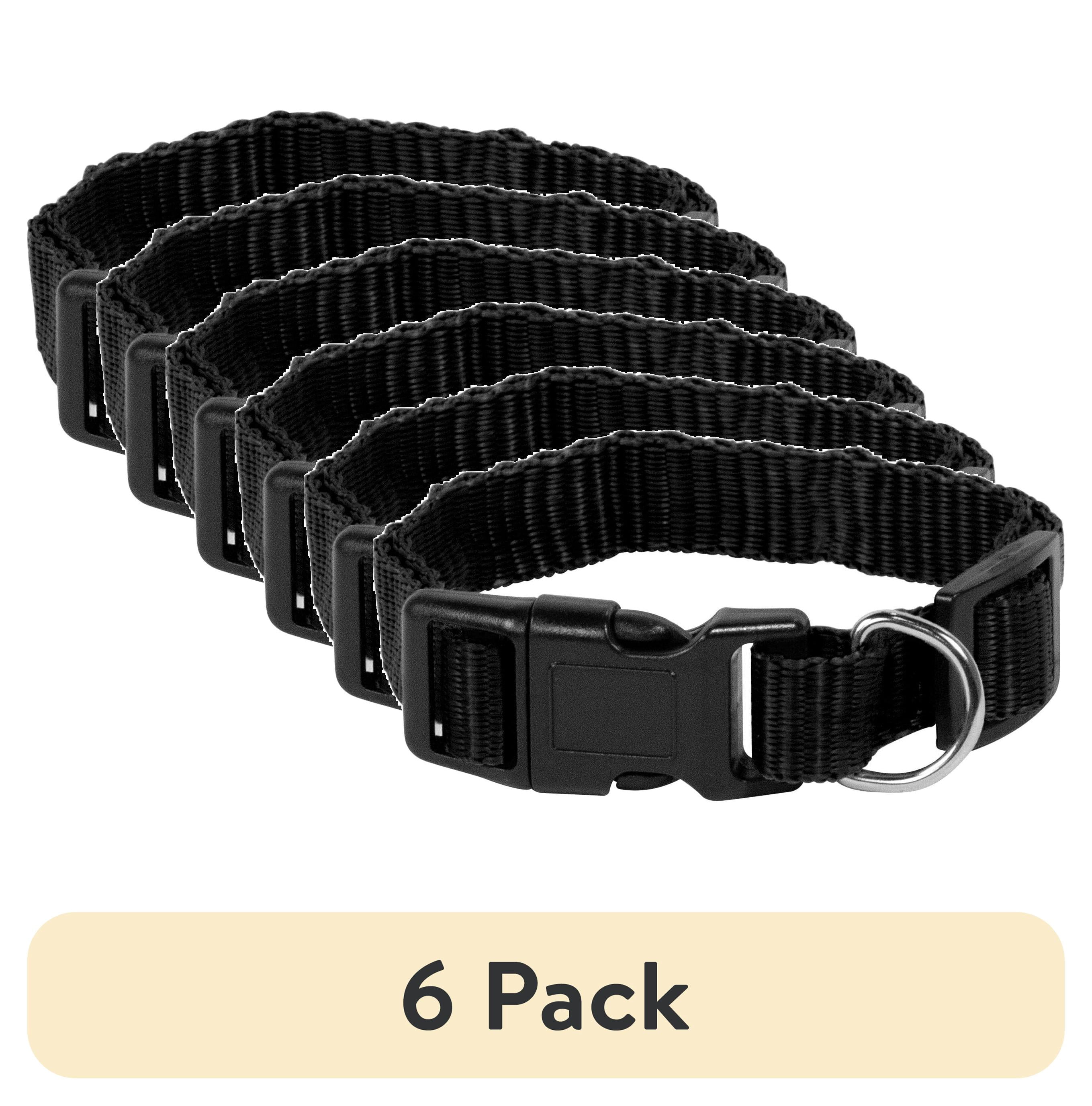 (6 pack) Pet Champion Medium Black Collar for Dogs