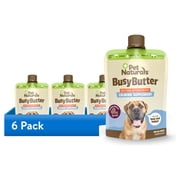 6 pack Pet Naturals Calming Busy Butter Extra Strength, Peanut Butter for Dogs, 6oz Squeeze Pouch