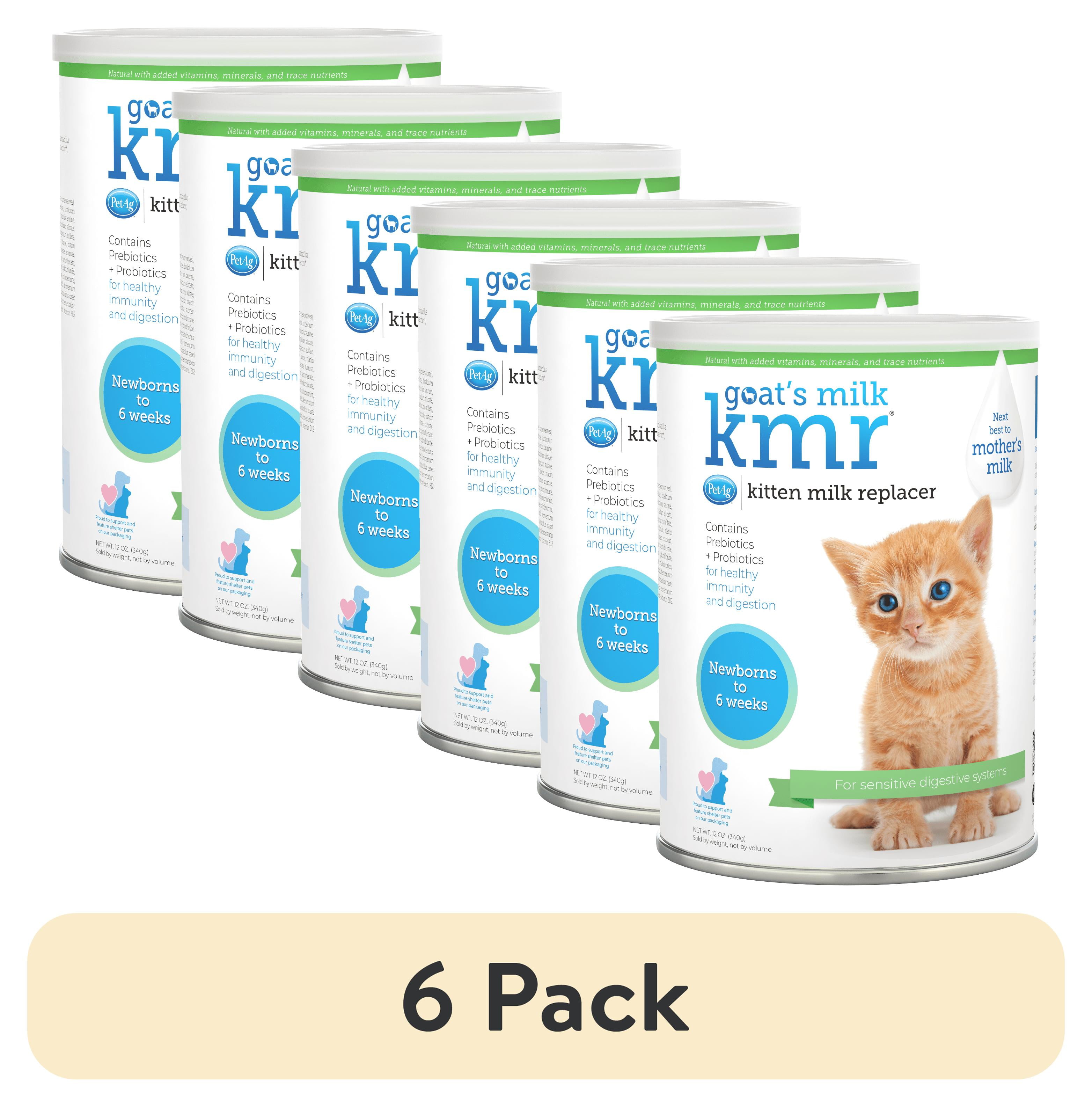 (6 pack) PetAg Goat’s Milk KMR Kitten Milk Replacer Powder 12 oz