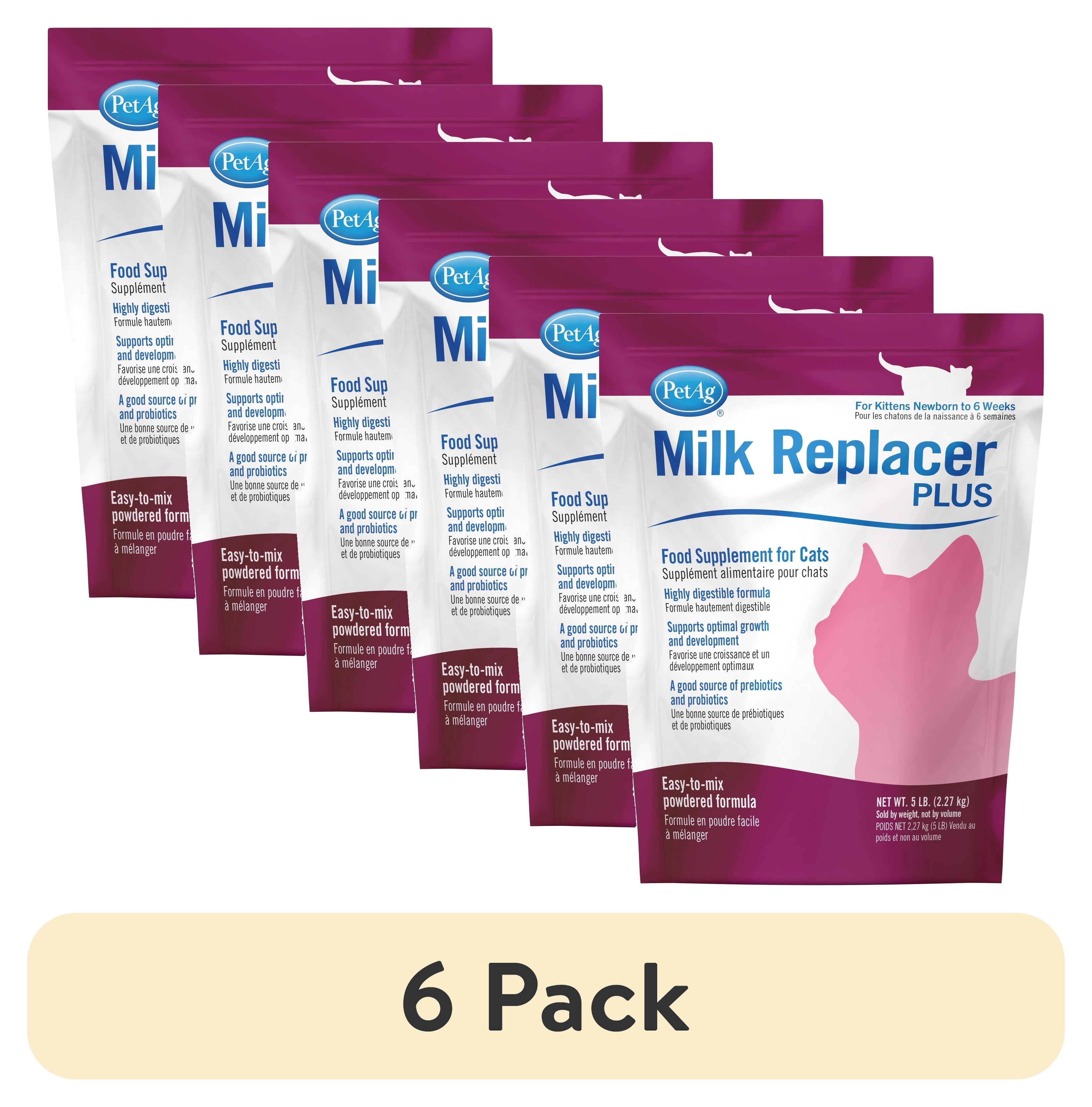 (6 pack) PetAg Milk Replacer Plus Kitten 5 lb. Bag Powder