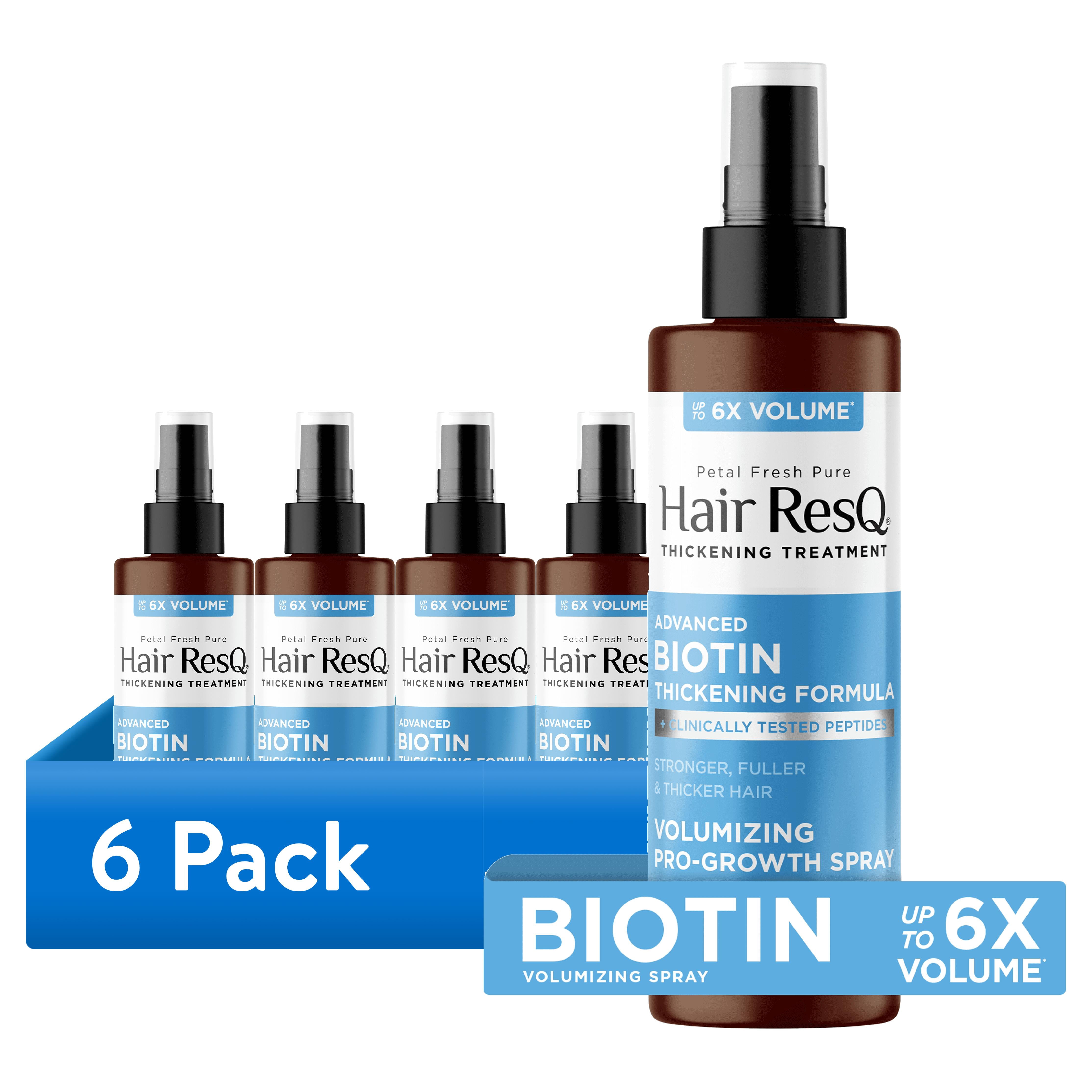 (6 pack) Petal Fresh Pure Hair ResQ Advanced Biotin Thickening Formula Volumizing Pro-Growth Spray, 5oz