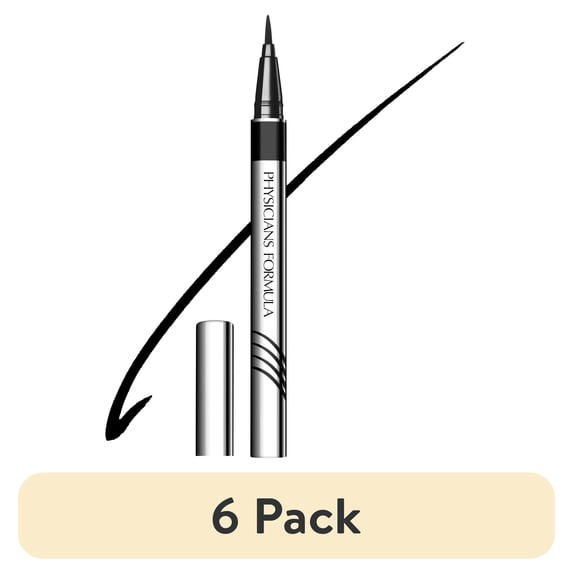 (6 pack) Physicians Formula Eye Booster Ultra Fine Liquid Eyeliner, Ultra Black