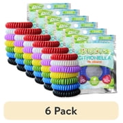 (6 pack) Pic Bugables Citronella Coils Reusable Wristband, One Size Fits All, 1 Pack, Mosquito/Gnats