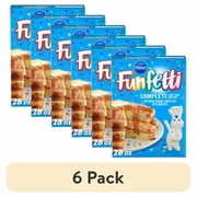 (6 pack) Pillsbury Funfetti Complete Buttermilk Pancake and Waffle Mix, 28 oz Box