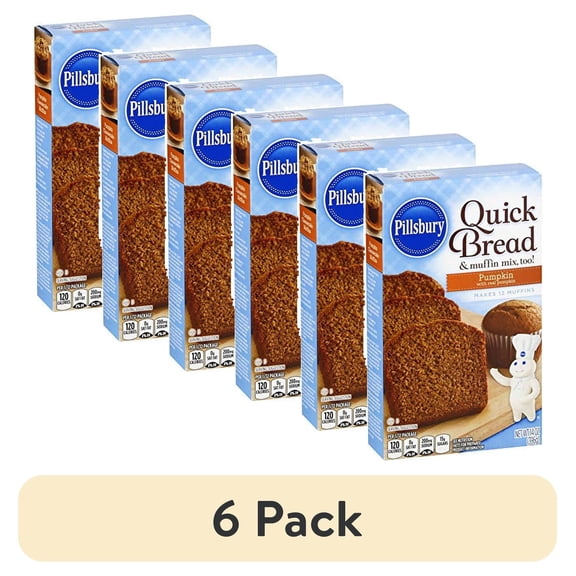 (6 pack) Pillsbury Pumpkin Quick Bread And Muffin Mix, 14 Ounce