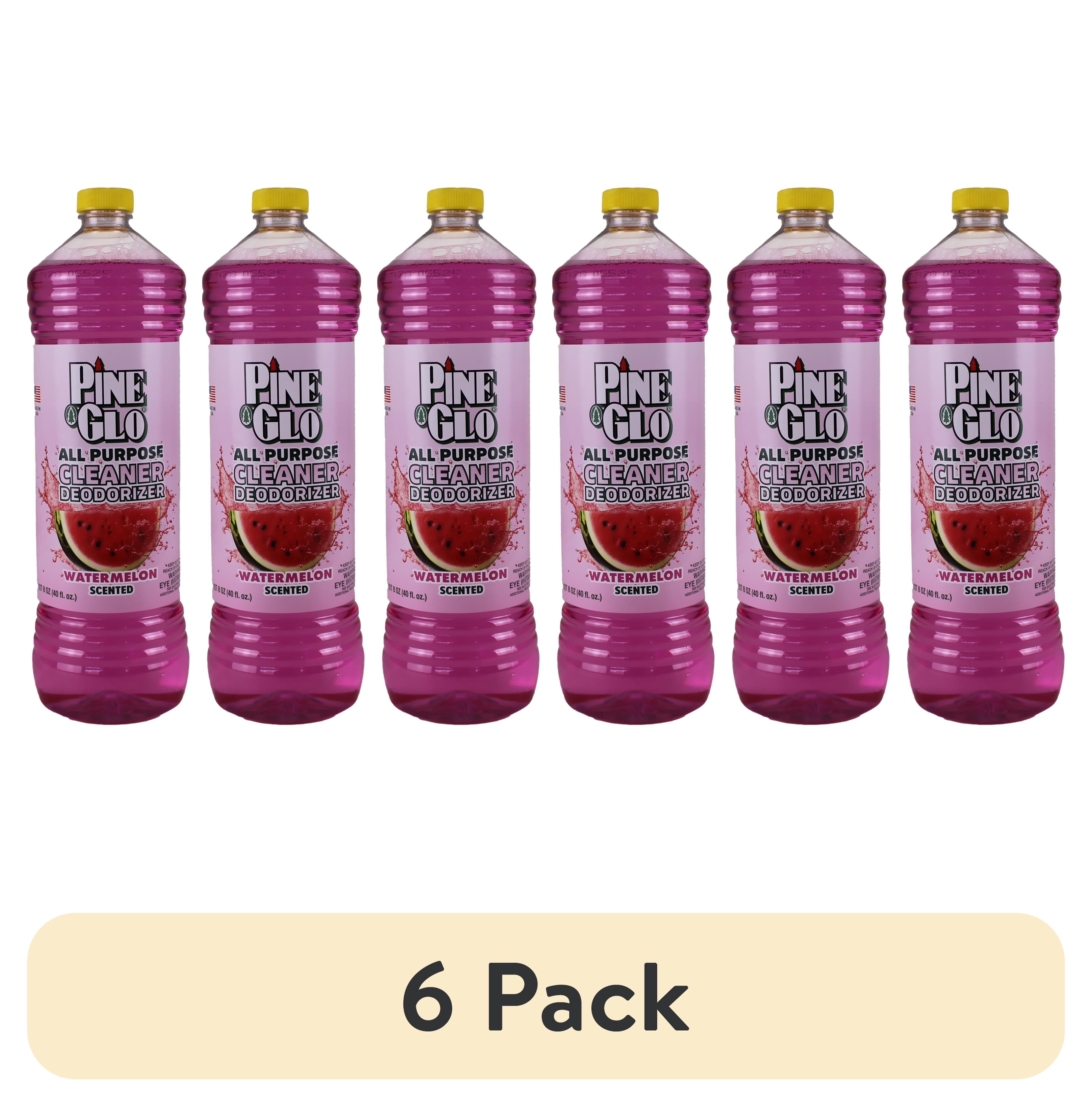(6 pack) Pine Glo All Purpose Multi-Surface Cleaner Deodorizer, Pourable, Watermelon Scent, 40 fl oz