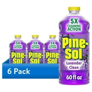 6 pack Pine-Sol Multi-Surface Floor Cleaner, Lavender Clean, 60 Fluid Ounces