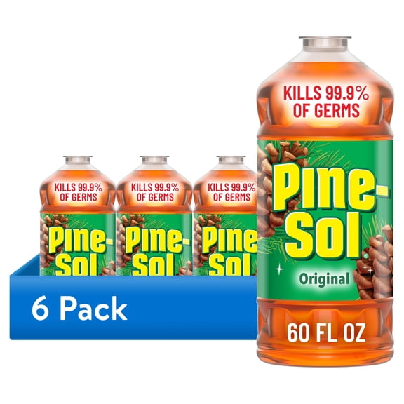 (6 pack) Pine-Sol Multi-Surface Floor Cleaner, Original, 60 Fluid Ounces