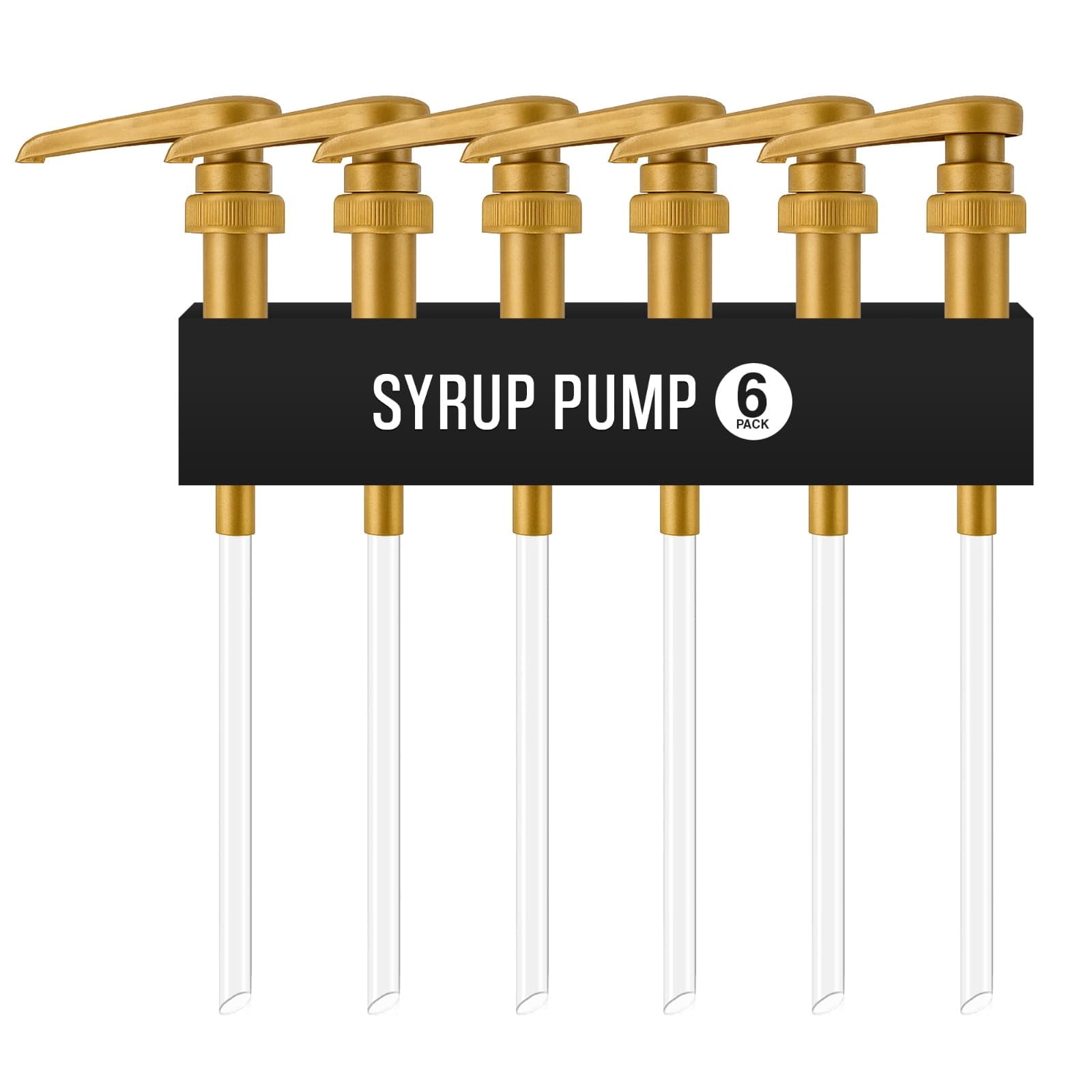 6-pack Plastic Bottle Syrup Pumps - Fits 750ml / 25.4 Oz Bottles Compatible With & More Important: Will Not Fit Glass Coffee Dispenser