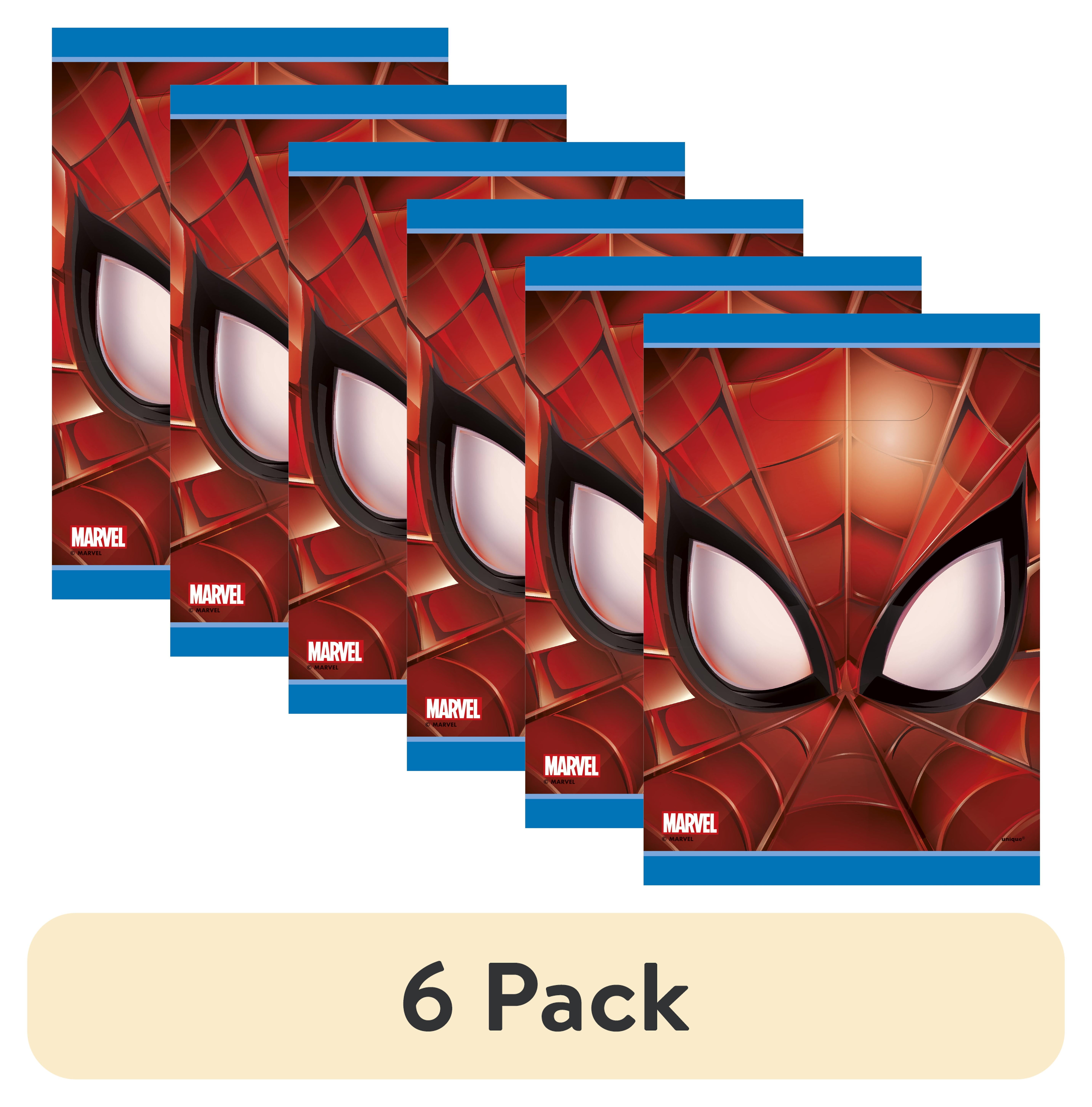 (6 pack) Plastic Spiderman Favor Bags, 8ct