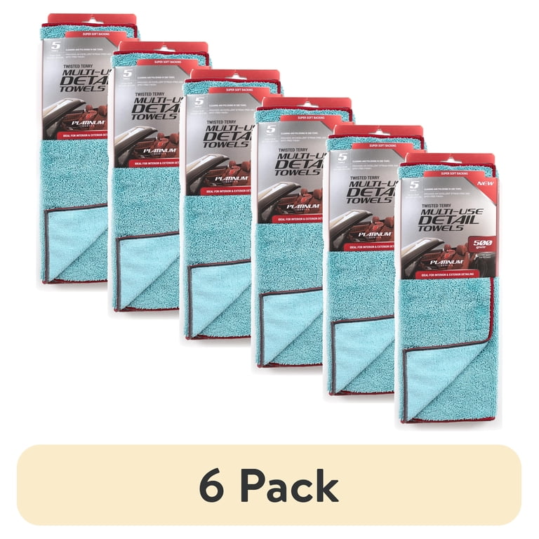 Platinum Series 5pk Twisted Terry Microfiber Cleaning Towels 16x16