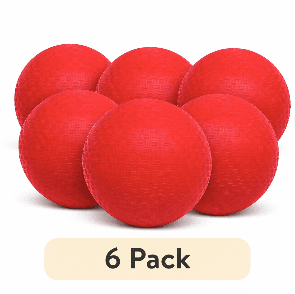 (6 pack) MinnARK 8.5-Inch Playground Ball for Kids – Rubber Kickball for Outdoor Games, School, Recess & Backyard Sports, Ages 3+