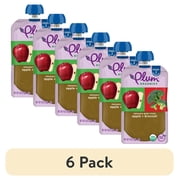 6 pack Plum Organics  Stage 2 Organic Baby Food Apple + Broccoli 4oz Pouch