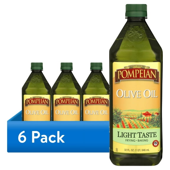(6 pack) Pompeian Light Taste Olive Oil - 32 fl oz