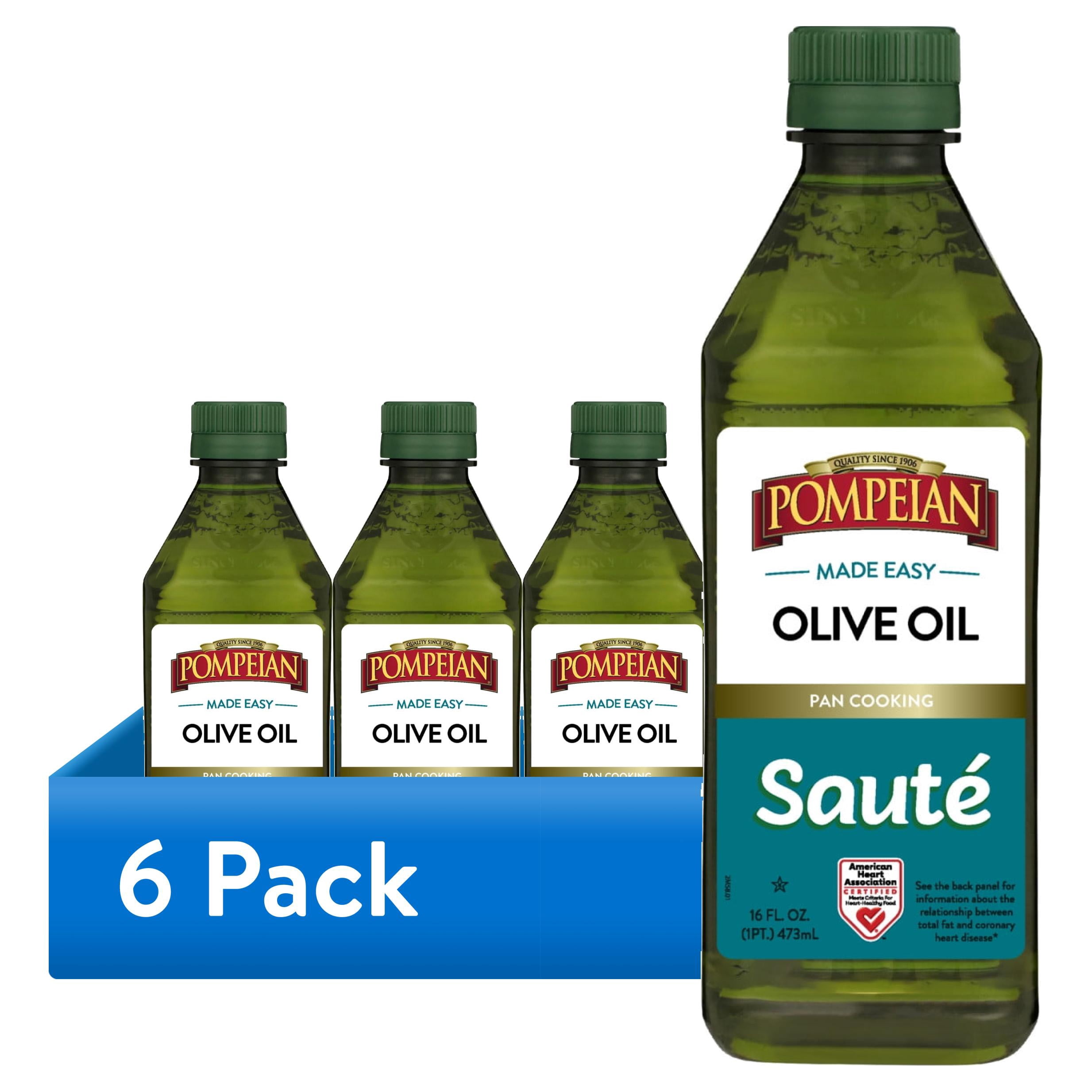 (6 pack) Pompeian Made Easy Sauté Olive Oil - 16 fl oz