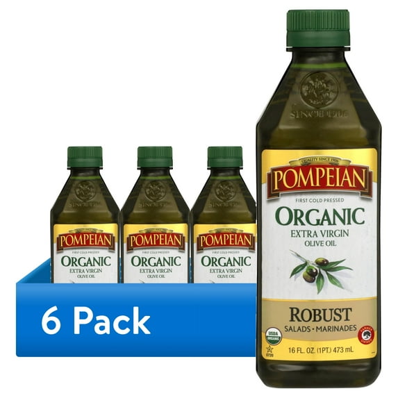 (6 pack) Pompeian Organic Robust Extra Virgin Olive Oil - 16 fl oz