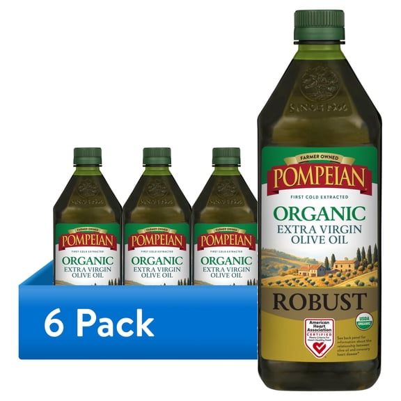 (6 pack) Pompeian Organic Robust Extra Virgin Olive Oil - 32 fl oz