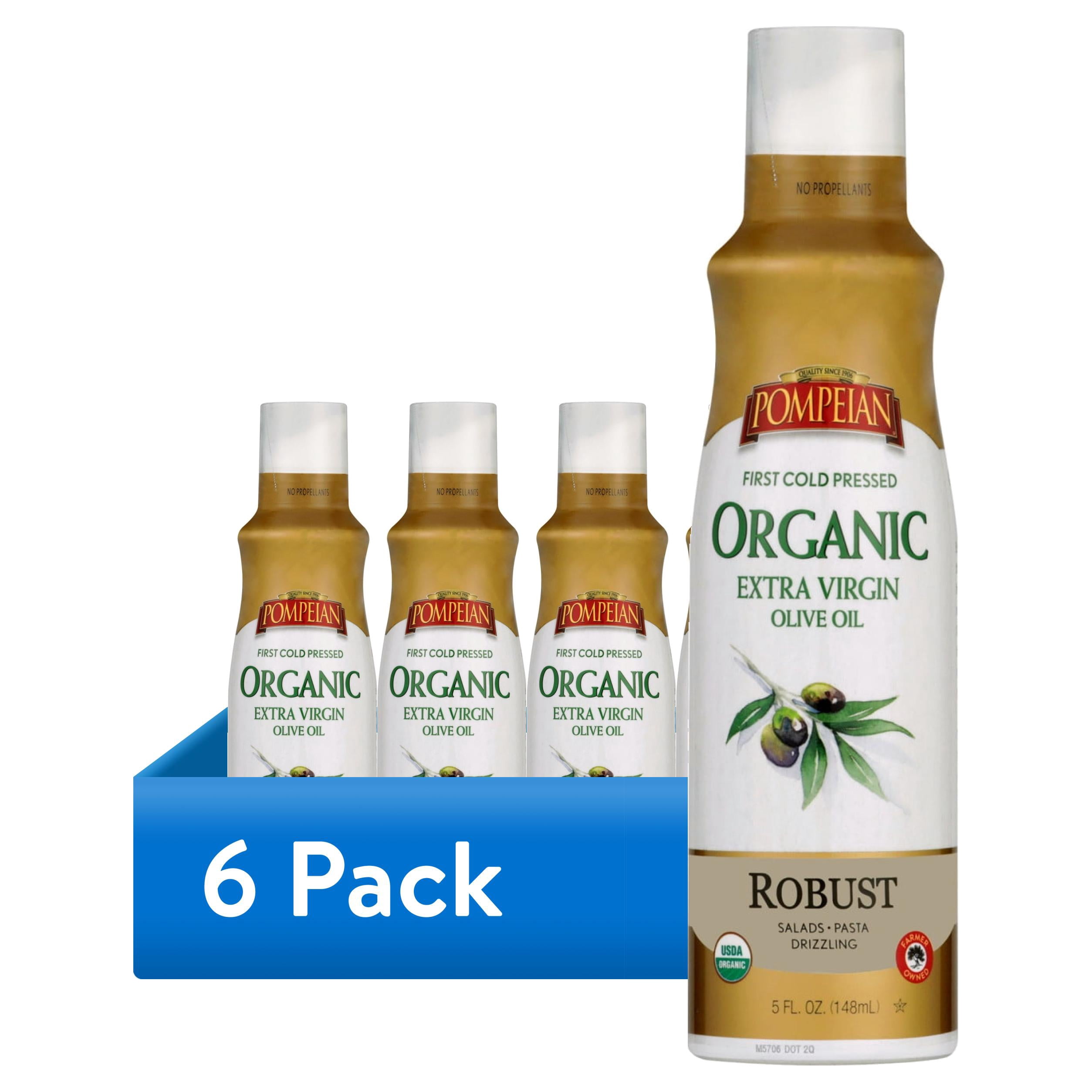 (6 pack) Pompeian Organic Robust Extra Virgin Olive Oil Cooking Spray - 5 fl oz, 1 Count