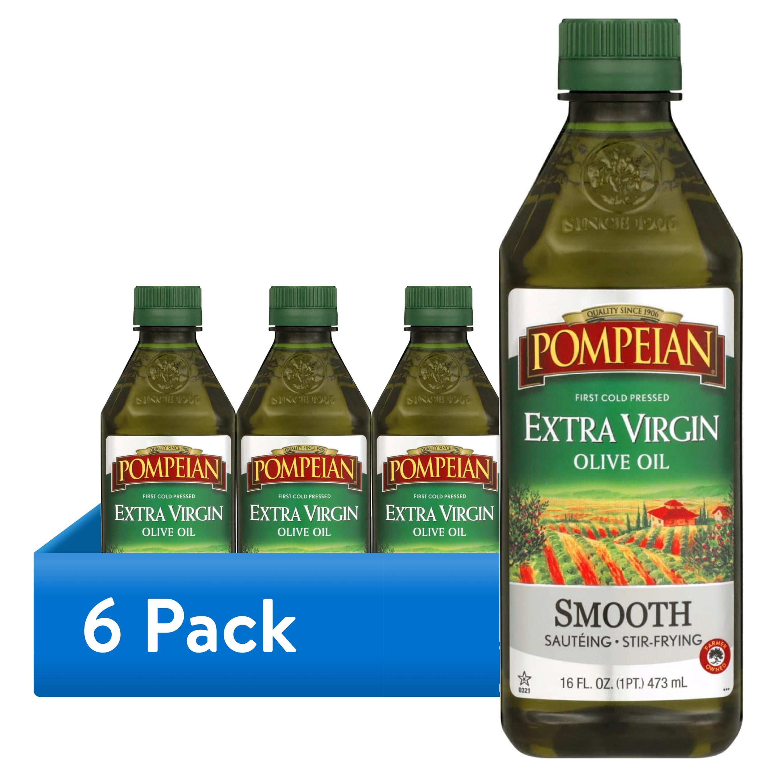 (6 pack) Pompeian Smooth Extra Virgin Olive Oil - 16 fl oz