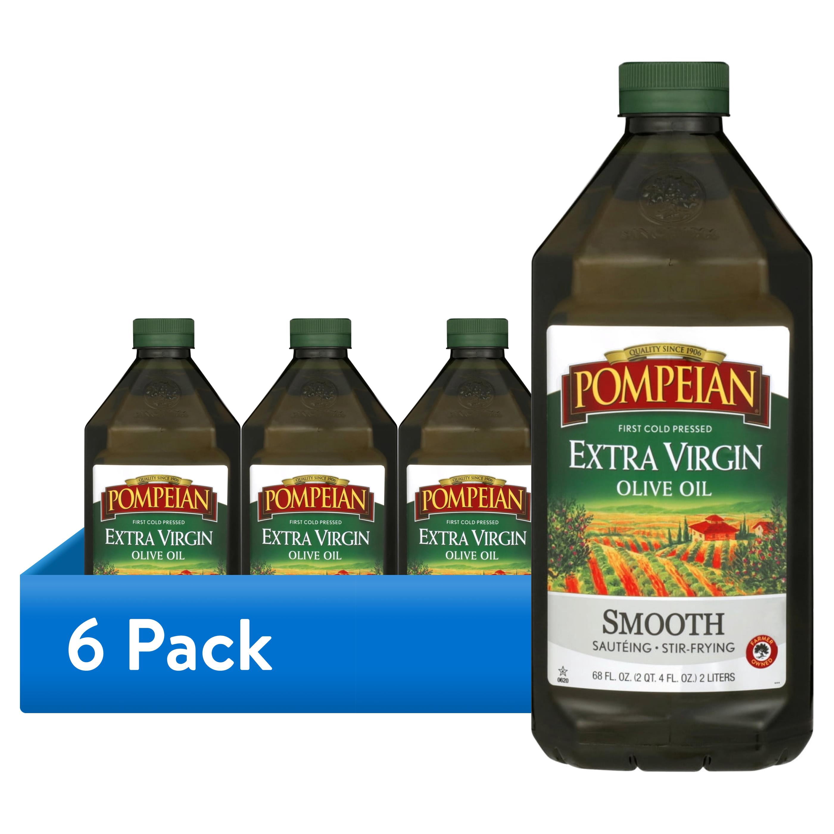 (6 pack) Pompeian Smooth Extra Virgin Olive Oil - 68 fl oz
