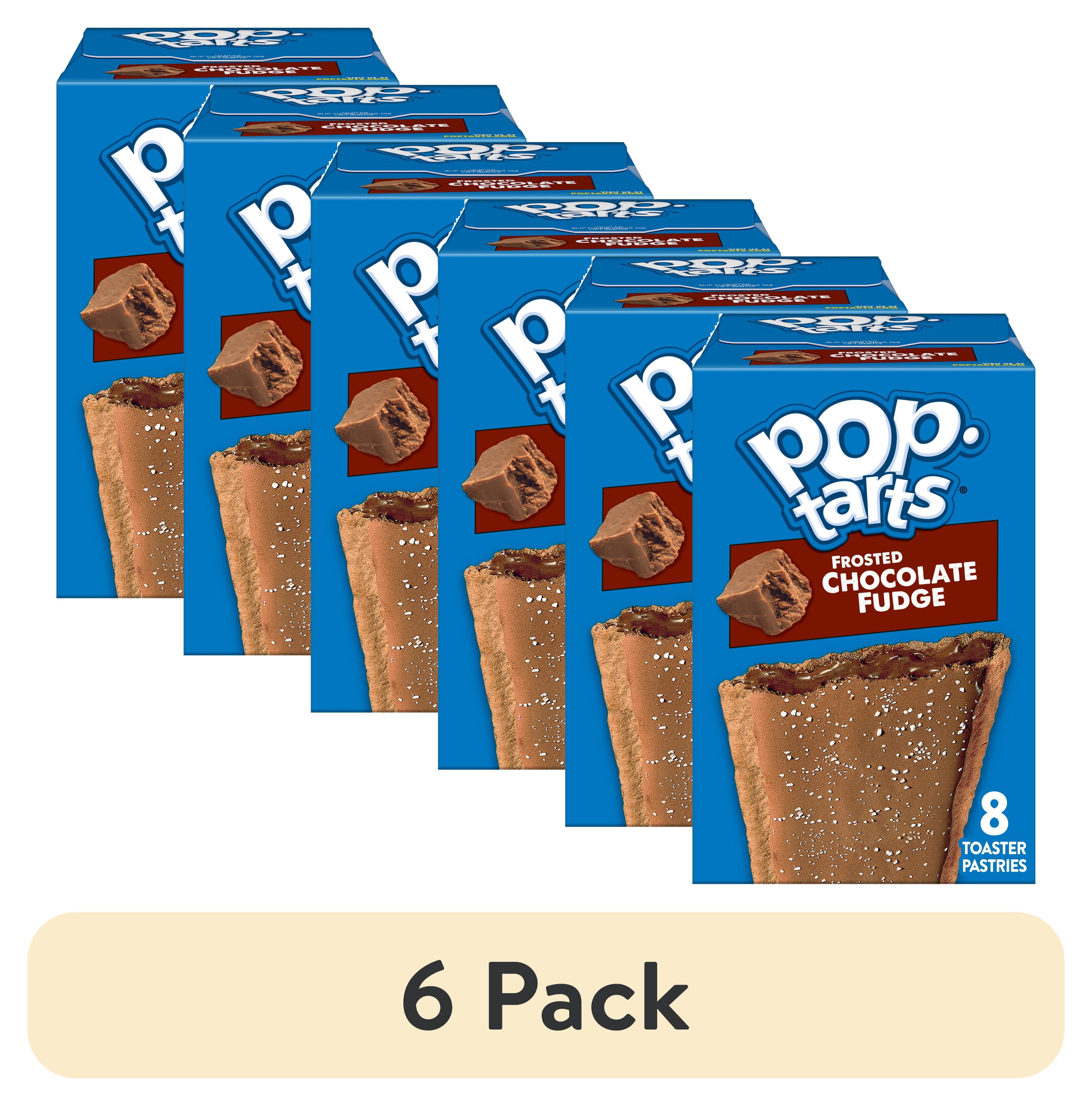 (6 pack) Pop-Tarts Frosted Chocolate Fudge Toaster Pastries, Breakfast Foods, Shelf-Stable, 13.5 oz (8 Count)