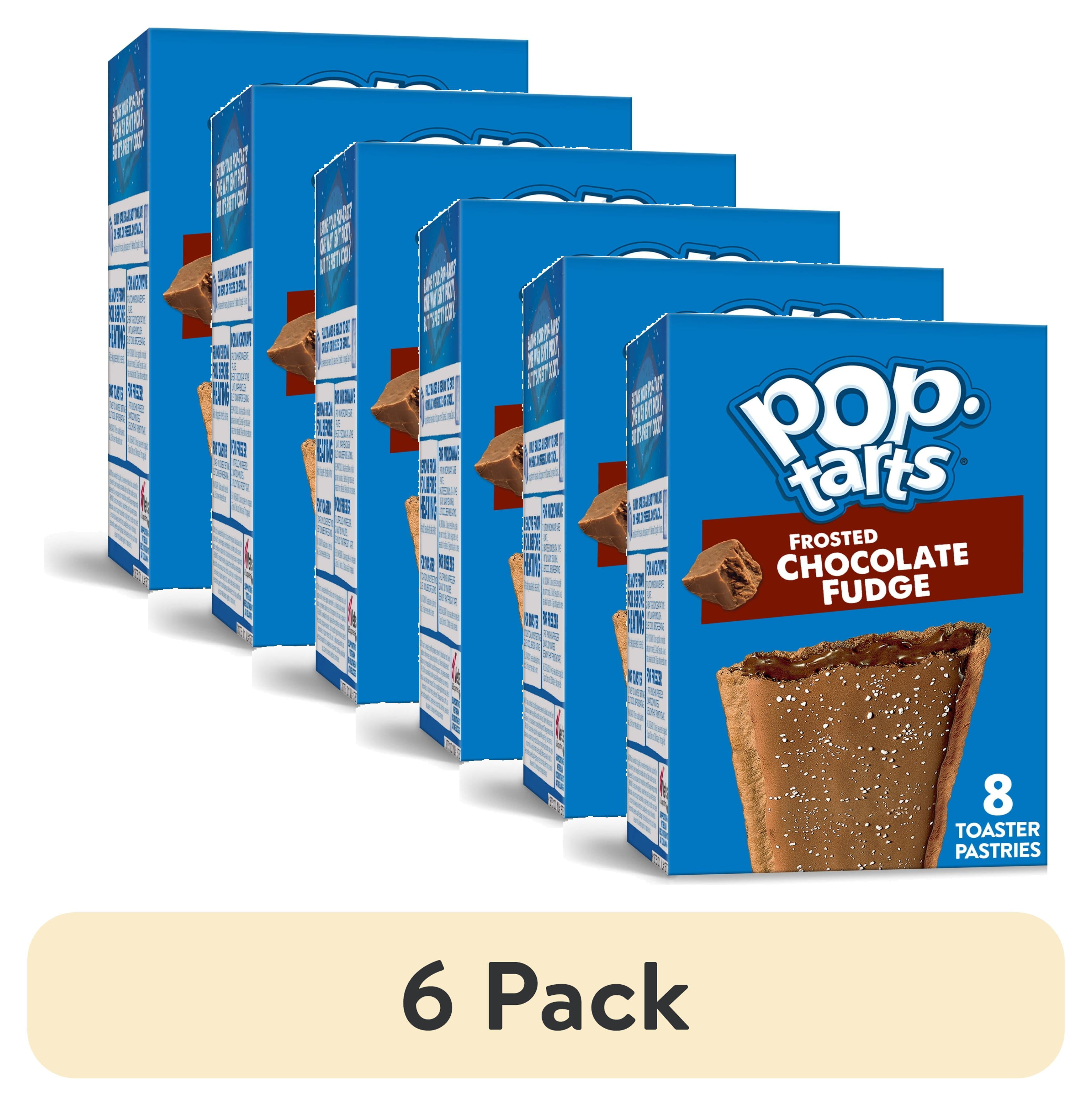 (6 pack) Pop-Tarts Frosted Chocolate Fudge Toaster Pastries, Breakfast Foods, Shelf-Stable, 13.5 oz (8 Count)