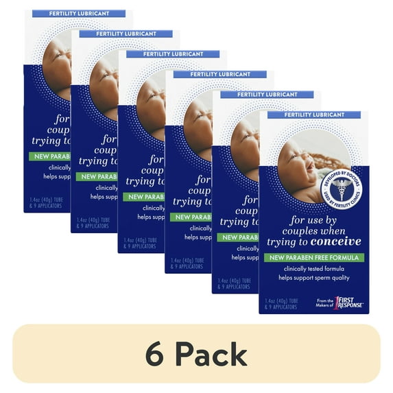 (6 pack) Pre-Seed Fertility Lubricant, for Use by Couples Trying to Conceive, with 9 Applicators, 1.4 oz Tube