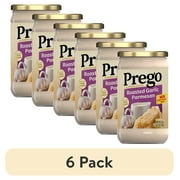 (6 pack) Prego Alfredo Sauce with Roasted Garlic and Parmesan Cheese, 22 oz Jar