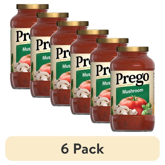 (6 pack) Prego Mushroom Pasta Sauce, 24 oz Jar