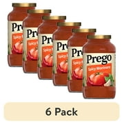 (6 pack) Prego Spicy Marinara Pasta Sauce, 24 oz Jar